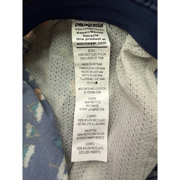 Patagonia Baggies Shorts Womens Blue Geometric Tribal Print Large - Picture 8 of 10